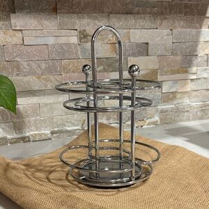 Elegant Chrome Wire Kitchen Organizer